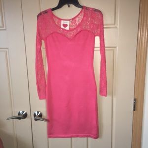 A pink well fitted dress